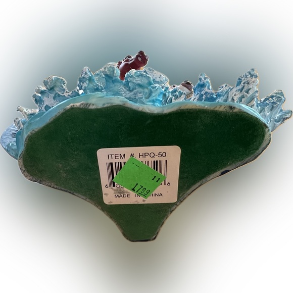 HORSE FIGURINE SCULPTURE vintage statue decor collectible resin plate stand / 3D - Picture 8 of 17